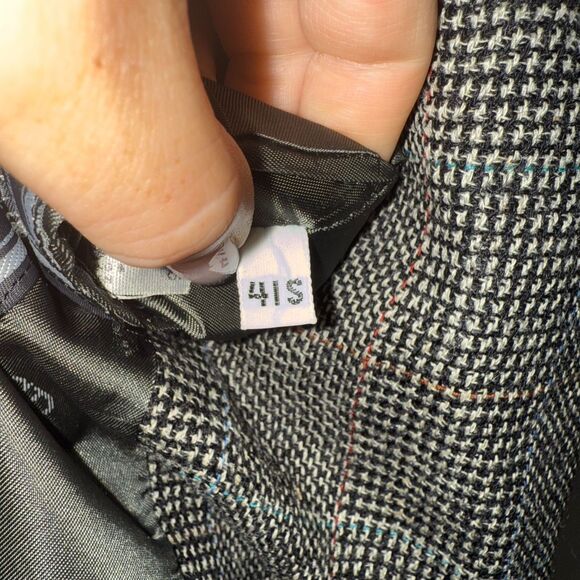 Chrisian Dior Monsieur Pure Wool Plaid Blazer - Black/White/Blue/Red 41S - Picture 9 of 9